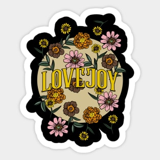 Lovejoy Name Personalized Flower Retro Floral 80s 90s Name Style Sticker